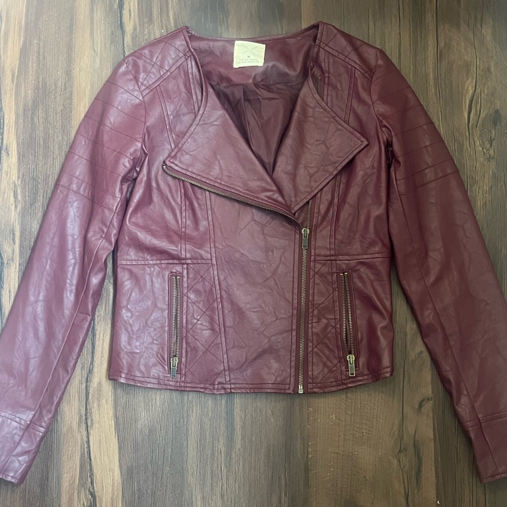 FLASH SALE: Pins & Needles Vegan Leather Jacket, size medium